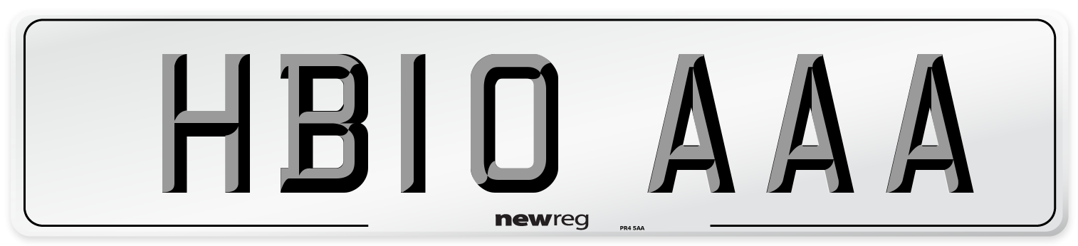 HB10 AAA Number Plate from New Reg